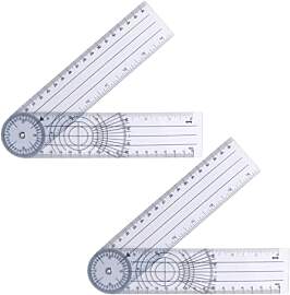 2 Stück Goniometer Physiotherapie,Winkelmesser