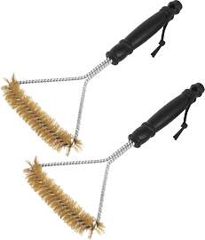 2 Stück Grill Bürste, Grillbürste Messing
