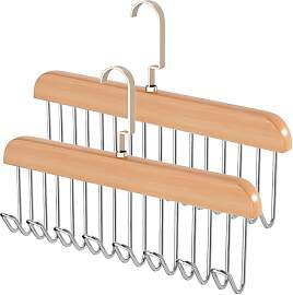 2 Stück Gürtelhalter Kleiderschrank,Holz