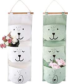 2 Stück Hängeaufbewahrung, Wand Hängen Tasche,