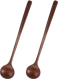 2 Stück Holzlöffel zum Kochen 27,5 cm