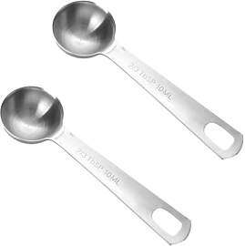 2 Stück Kaffee Löffel, Silber Messlöffel