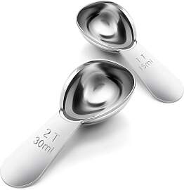 2 Stück Kaffeelöffel Portionierer, Edelstahl