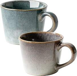 2 Stück Kaffeetasse 350ml, Retro Teetasse mit