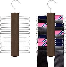 2 Stück Krawattemhalter, Gürtelhalter, Holz