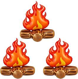 2 StüCk Lagerfeuer Aufblasbar, 30cm Aufblasbares