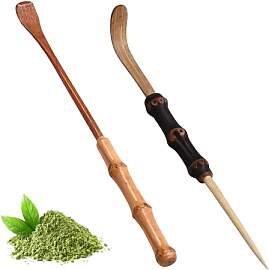 2 Stück Matcha Löffel Chashaku aus Bambus und