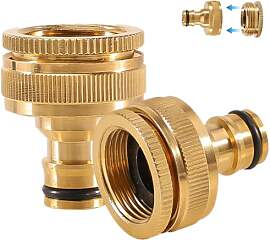 2 Stück Messing Wasserhahn Adapter, 1 Zoll 3/4