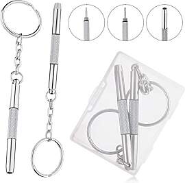 2 Stück Mini Brillen Schraubendreher, 3 in 1