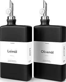 2 Stück Ölflasche, Essig und Ölflaschen Set mit 