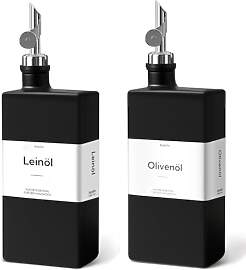 2 Stück Ölflasche, Essig und Ölflaschen Set mit 