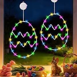 2 Stück Osterdeko Led Fenster Licht, Ostern Deko