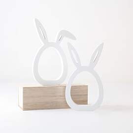 2 Stück Osterhase Modern Deko Osterdeko Hase aus
