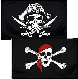 2 Stück Piraten Flagge Set Fahne Flagge 90 x 150
