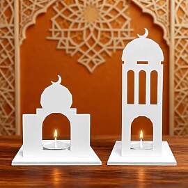 2 Stück Ramadan Teelichthalter Set, Islamische