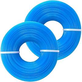 2 Stück Rasentrimmer Faden 1.6mm x 50m, Blauer
