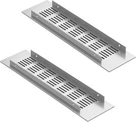 2 Stück Rechteckige Belüftungsgitter 30x8cm,
