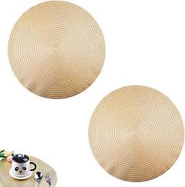 2 Stück Runde Tischsets, Goldenes Rundes