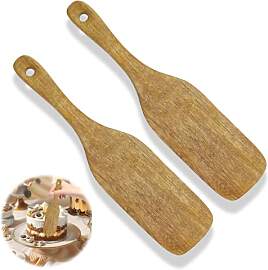 2 Stück Sauerteigspatel, Spurtle, Holz,