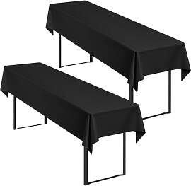 2 Stück Schwarz Biertisch Tischdecke universal