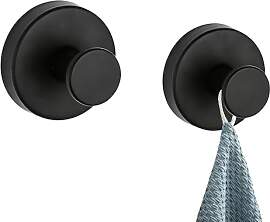 2 Stück Schwarze Saugnapfhaken, Wiederverwendbare 