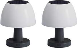 2 Stück Solar-Tischleuchte, LED, weiß, 4