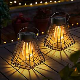 2 Stück Solarlampen für Außen