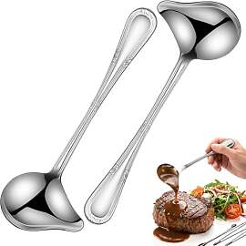 2 Stück Soßenkelle Klein mit Ausgießer,