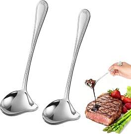 2 Stück Soßenlöffel, Soßenkelle für Suppen