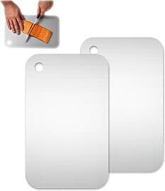 2 Stück Stainless Steel Cutting Board, 25x15 cm