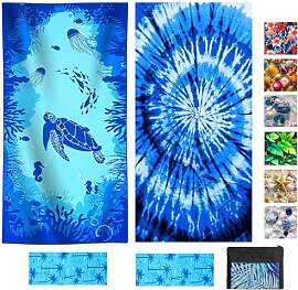2 Stück Strandtuch Mikrofaser Beach Towel
