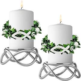 2 Stück Tropfenfänger Kommunionkerze,Tropfschutz 