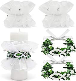 2 Stück Tropfenfänger Kommunionkerze,Tropfschutz 