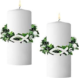 2 Stück Tropfschutz Taufkerze,Tropfschutz