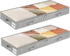 2 Stück Unterbett Aufbewahrungsbox,10cm hoch