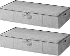 2 Stück Unterbett Aufbewahrungsbox mit Deckel,