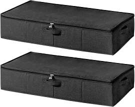 2 Stück Unterbett Aufbewahrungsbox mit Deckel,