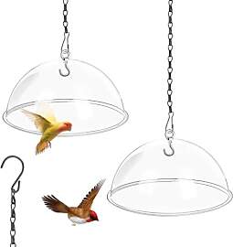 2 Stück Vogelfutterstation mit Prallkuppel 30cm