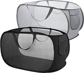 2 Stück Wäschekorb Faltbar,75L Wäschesammler