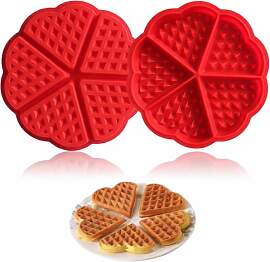 2 Stück Waffelform Silikon, Antihaftbeschichtet