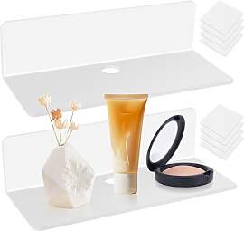 2 Stück Wandregal ohne Bohren Badregal ohne