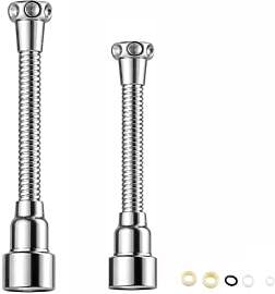 2 Stück Wasserhahn Verlängerung, 360° Drehbarer 