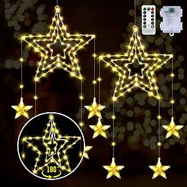 2 Stück Weihnachtsstern Beleuchtet mit