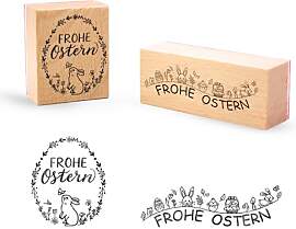 2 Stücke Stempel Frohe Ostern Motivstempel aus