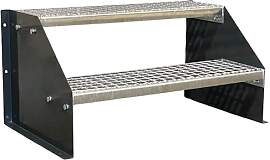 2 Stufen Standtreppe Stahltreppe Wangentreppe