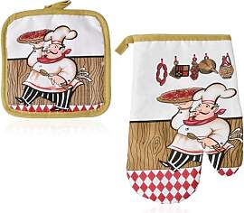2-Teiliges Set Ofenhandschuhe, Topflappen