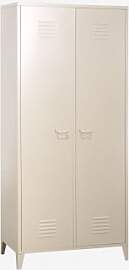 2-türiger Spindschrank Aus Stahl Pohpli Beige