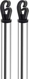2 x 2,4 m Wäscheleinenstange Teleskop, robuste