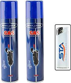 2 x 300ml Feuerzeuggas Nachfüllgas Universalgas