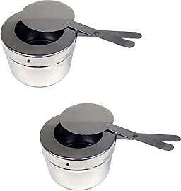 2x Brennpaste Behälter mit Deckel für Chafing